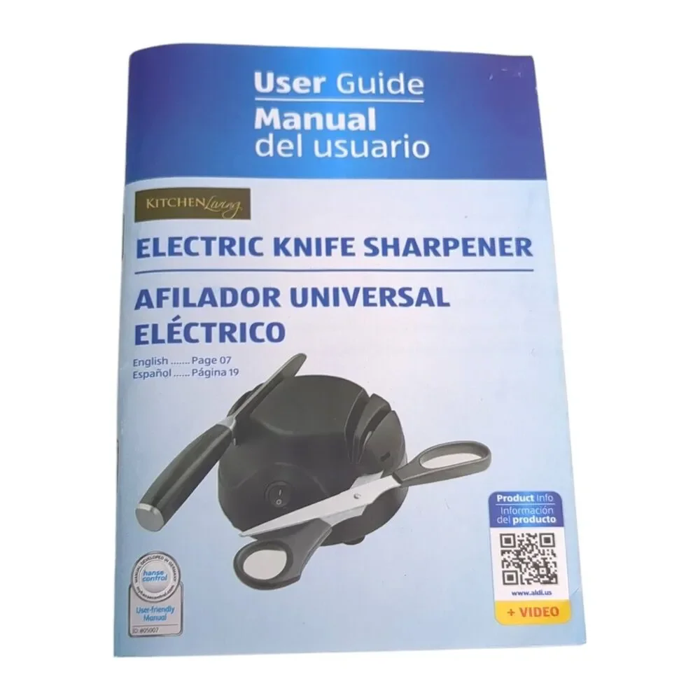 Kitchen Living Electric Knife Sharpener Black Tested Works Compact Fast